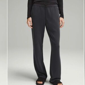 Lululemon Womens Softstreme High-Rise Pant Elastic Waist Pull On Black Size 14